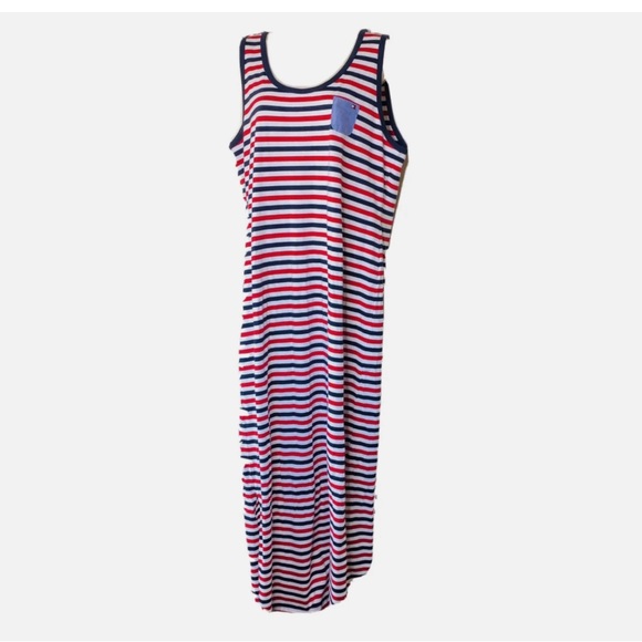 Tommy Hilfiger Striped Jersey Maxi Tank Dress - Picture 1 of 7